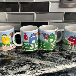 M&M'S Sports Character Mug Set - Yellow, Blue, Green, Red